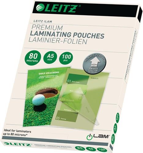 Laminierfolie DIN A3 L426xB303mm Folienstärke 80 µm KT=100 St.LEITZ || VE = 1 KT