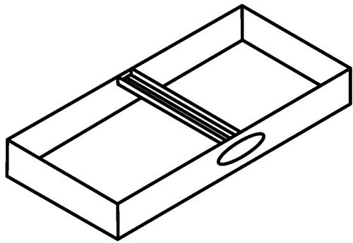 Hängerahmen DIN A4 quer m.Auszugssperre f.Rolladenschrank 800mm || VE = 1 ST