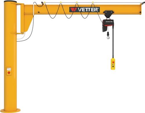 Säulenschwenkkran ASSISTENT Trgf.250kg A.3000mm m.Verbundanker/E-Zug Ber.270Grad || VE = 1 ST