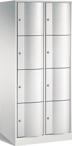 Fächerschrank Stahlbl.lichtgrau/lichtgrau H1950xB770xT640mm 2x4 Abt. || VE = 1 ST