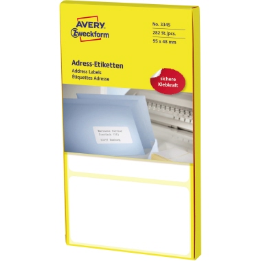 Avery Zweckform Adressetikett 3345 95x48mm weiß 282 St./Pack.