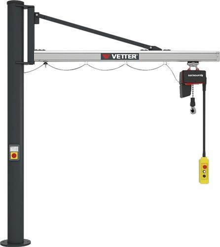 Säulenschwenkkran UNILIFT Trg125kg A.4895mm Verbundanker-Sys./E-Kettenz.270Grad || VE = 1 ST