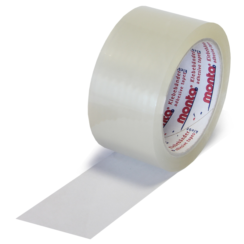 PP-Packband, 50mm breitx66lfm, 48µ,, transparent leise, monta 610 / Inhalt à VE = 36