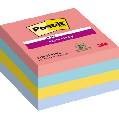 Post-it Super Sticky Würfel Rainbow Collection f.sor. 440Bl.