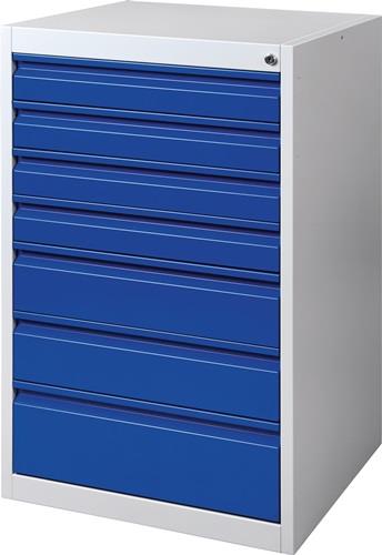 Schubladenschrank BK 600 H1000xB600xT600mm grau/blau 7 Schubl.Einfachauszug || VE = 1 ST