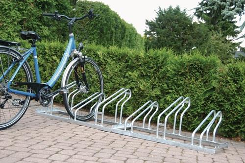 Fahrradbügelparker 1-s.90Grad verz.Anz.Radstände 5 z.Schr.zerlegt || VE = 1 ST