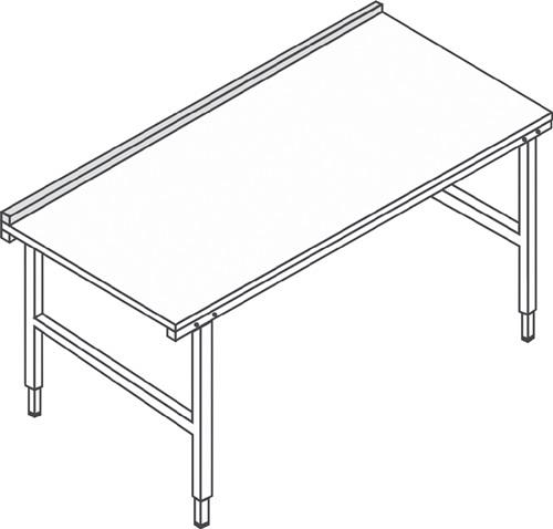 Rückwandbord B2000xH40xT40mm rubinrot f.Packtisch ROCHOLZ || VE = 1 ST