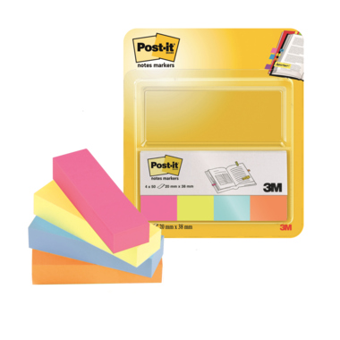 Post-it Haftstreifen Page Marker 670-4P 20x38mm sortiert 4St.