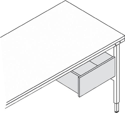 Schubl.B520xT500xH150mm Stahlbl.grau f.Packtisch ROCHOLZ || VE = 1 ST