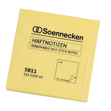 Soennecken Haftnotiz 5811 75x75mm 100Blatt gelb