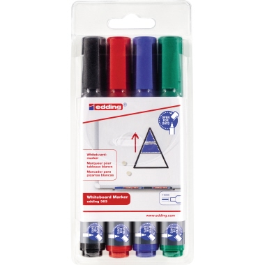 edding Whiteboardmarker 4-363-4 1,5 mm sw/rt/bl/gr 4 St./Pack