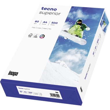 inapa tecno Kopierpapier Superior 2100011536 A4 80g 500 Bl./Pack.