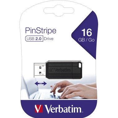 Verbatim USB-Stick PinStripe 49063 16GB USB2.0 sw