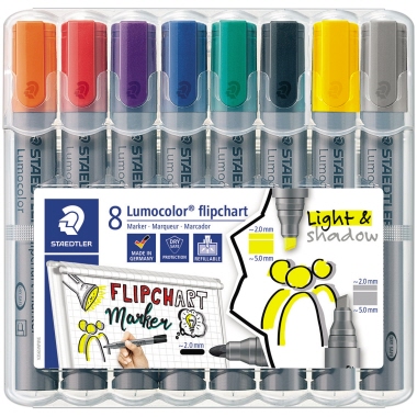 STAEDTLER Flipchartmarker Lumocolor 356 SWP8 sortiert 8 St./Pack.