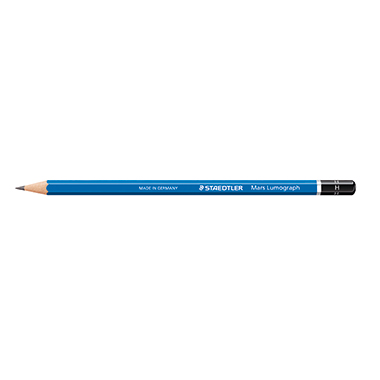 STAEDTLER Bleistift Mars Lumograph  100-H 17,5cm H Schaft blau