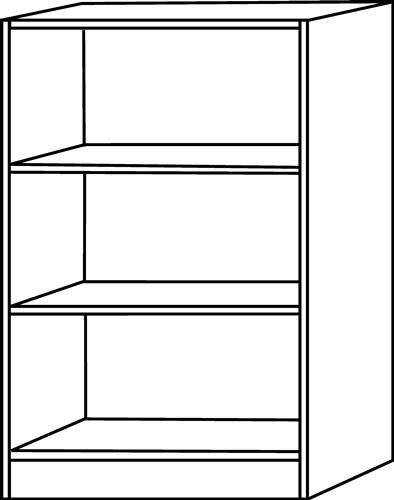 Regal H1270xB800xT400mm Buchedekor 3 OH || VE = 1 ST