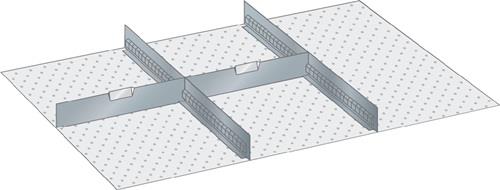 Schubladenunterteilungsmaterial Front-H.150mm 12 Trenn-/5 Schlitzwände || VE = 1 ST