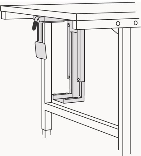 PC-Halterung Innen-B.100-242mm Innen-H.320-545mm silbergrau ROCHOLZ || VE = 1 ST