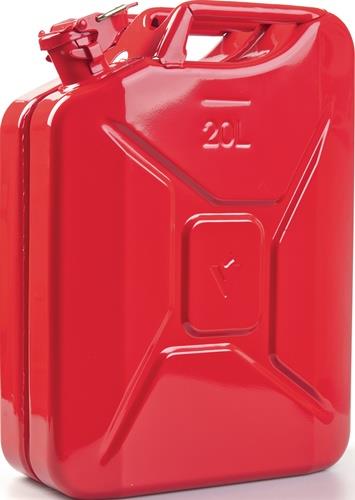 Kraftstoffkanister 20l Feuerrot RAL 3000 Stahlbl.0,9mm L345xB165xH470mm VALPRO || VE = 1 ST