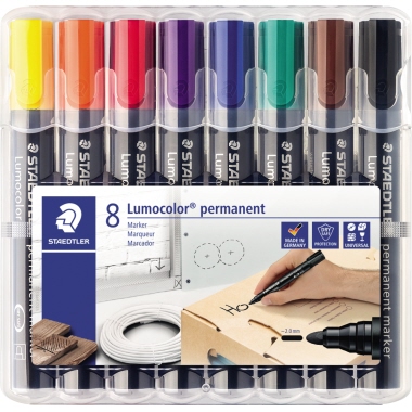 STAEDTLER Permanentmaker Lumocolor 352 WP8 2mm sortiert 8 St./Pack.