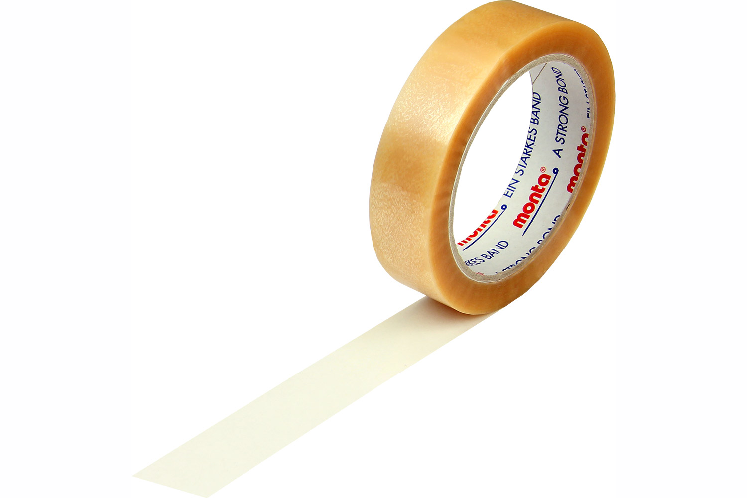 PVC-Packband, 25mm breitx66lfm, 54µ,, transparent leise, monta 220 / Inhalt à VE = 12