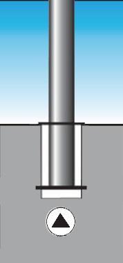 Sperrpfosten D76xH900mm schwarzgrau m.Zierkappe a.Aluguß || VE = 1 ST