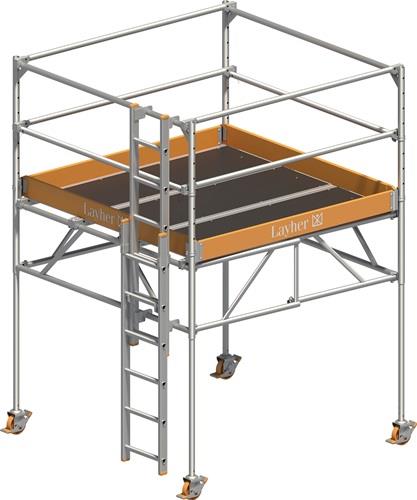 Fahrgerüst Staro kpl.Arbeits-B1950xL1950mm Alu.Gerüst-H.1890-2780mm 1,5 kN/m² || VE = 1 ST