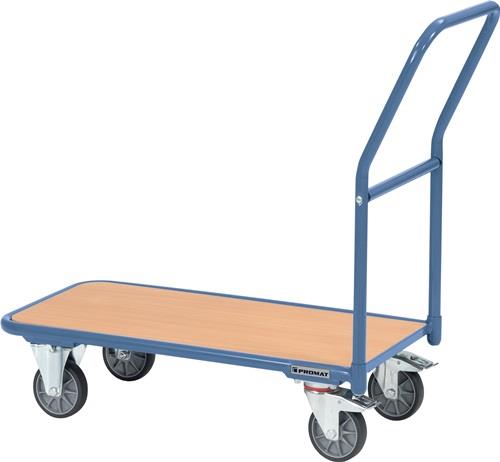 Plattformwagen Ladeflächen L850xB450mm STA taubenblau Trgf.250kg PROMAT || VE = 1 ST