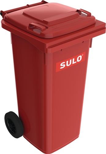 Müllgroßbehälter 120l HDPE rot fahrbar,n.EN 840 SULO || VE = 5 ST