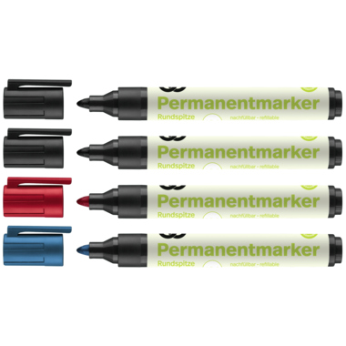 Soennecken Permanentmarker oeco 3112 1,5-3mm sort. 4 St./Pack.