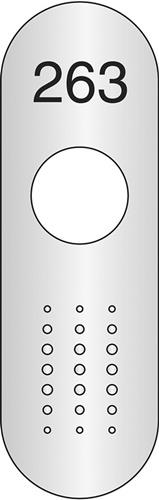 Schranknummerierung Evolo PLUS VA m.Türschutz silber || VE = 1 ST
