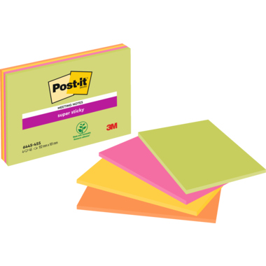 Post-it Haftnotiz Meeting Notes 6445-4SS 152x101mm 4St