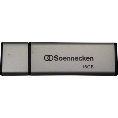 Soennecken USB-Stick 71613 2.0 16GB schwarz/silber