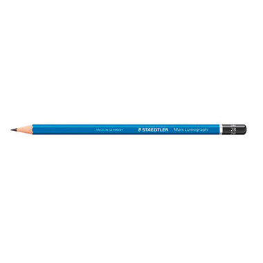 STAEDTLER Bleistift Mars Lumograph 100-2B 17,5cm 2B Schaft blau