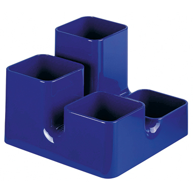 arlac Mutiköcher Uni-Butler 23424 13x9x13cm 4Fächer PS royalblau