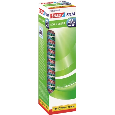 tesa Klebefilm tesafilm Eco & Clear 57070-00000 15mmx10m 10 St./Pack.