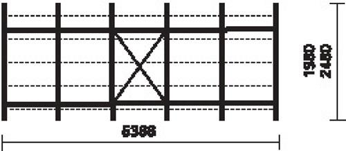 Kragarmregal H2480xB5366xT400mm 5 Felder eins.Trgf.7920kg BITO || VE = 1 ST