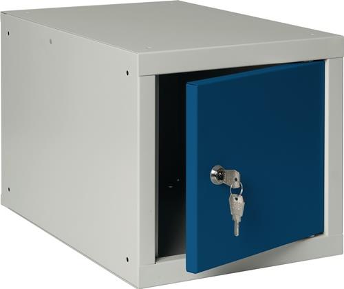 Schließfachschrank lichtgrau,RAL 7035/enzianblau,RAL 5010 H450xB450xT450mm || VE = 1 ST