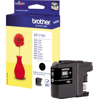 Brother Tintenpatrone LC121BK 300Seiten schwarz