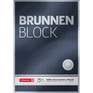 BRUNNEN Briefblock 1052828 A4 90g 50Bl. kar. sw