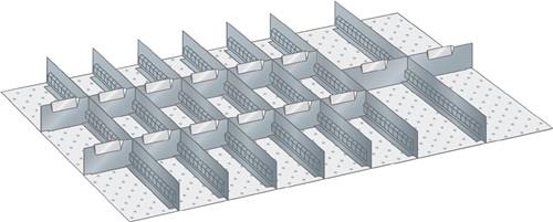 Schubladenunterteilungsmaterial Front-H.50mm 14 Trenn-/7 Schlitzwände || VE = 1 ST