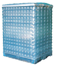 LDPE-Schrumpfschlauch, 1250+850mm, 100lfm, 125µ,, transparent mit Seitenfalte