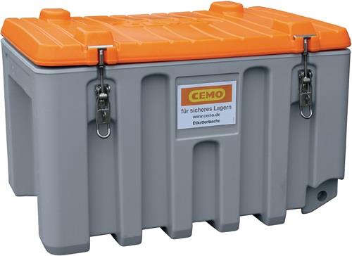 Werkzeugbox B800xT600xH530mm PE grau/orange 150l fahrbar || VE = 1 ST