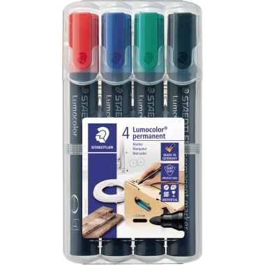 STAEDTLER Permanentmarker Lumocolor 352 WP4 2mm sortiert 4 St./Pack.