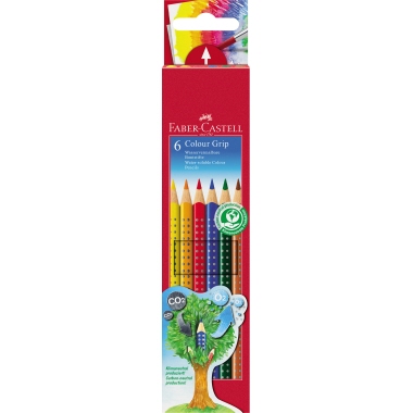 Faber-Castell Farbstift Colour GRIP 112406 farbig sortiert 6 St./Pack.